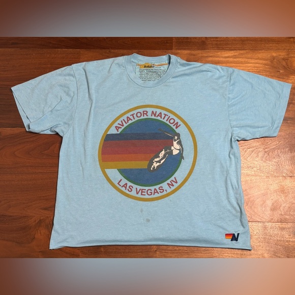 Aviator Nation Las Vegas Boyfriend Tee Blue - Picture 2 of 13